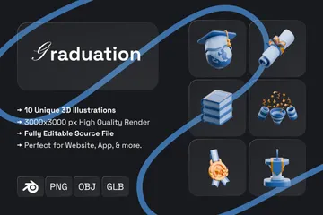 Graduation 3D Icon Pack