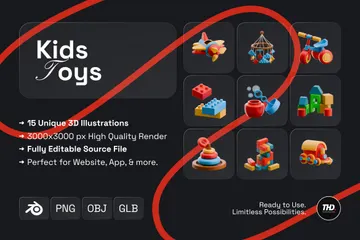 Kids Toys 3D Icon Pack