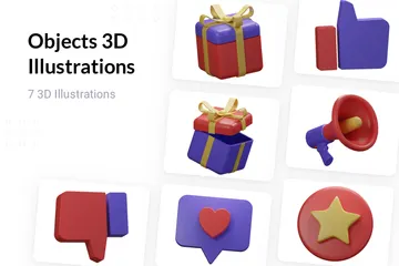 Objects 3D Illustration Pack