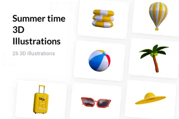 Summer Time 3D Illustration Pack