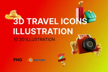 Travel 3D Icon Pack