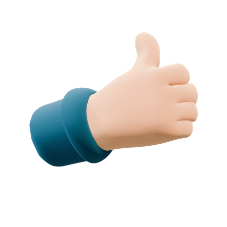 Free Thumbs Up Hand Gesture  3D Icon