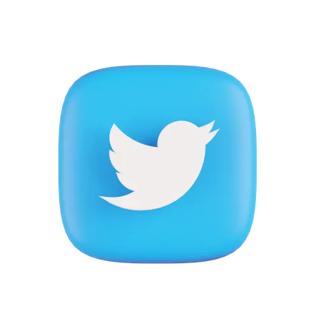 Free Twitter  3D Icon