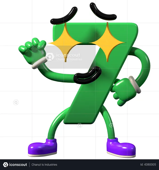 Seven  3D Illustration