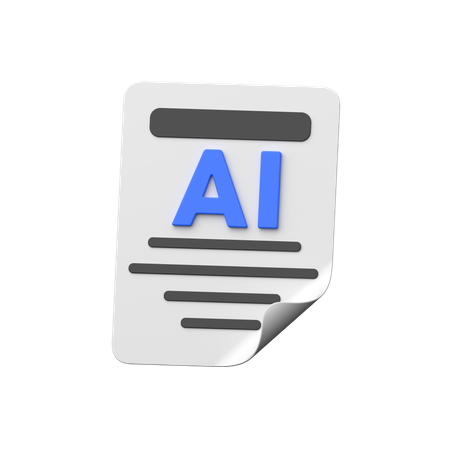 Ai Document  3D Icon