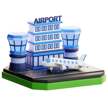 Airport  3D Icon