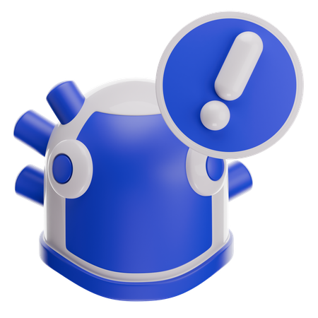 Alert chatbot  3D Icon