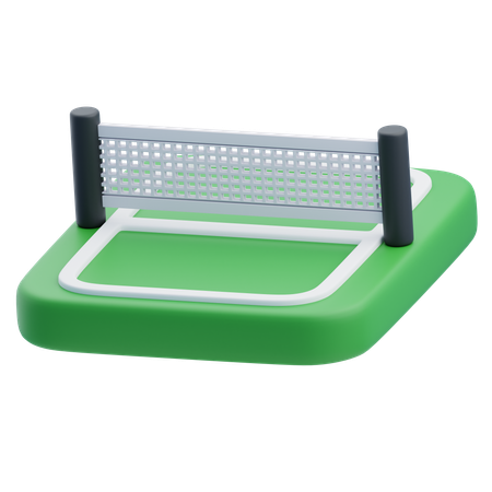 Badminton Field  3D Icon