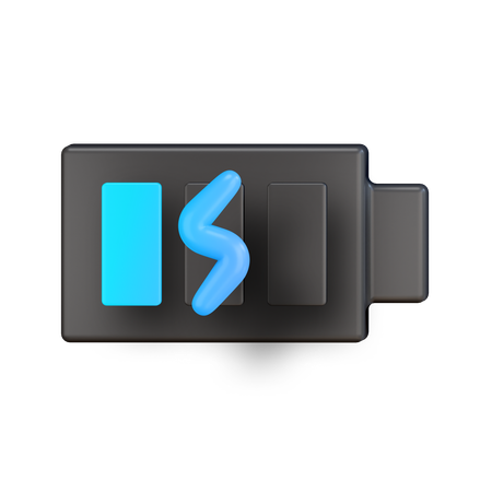 Battery Charging  3D Icon