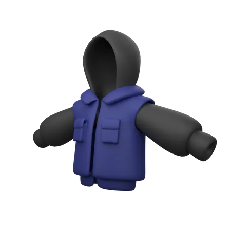 Bomber Hoodie  3D Icon