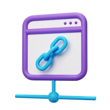 Browser Hyperlink  3D Illustration