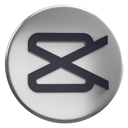 Cap Cut Circle  3D Icon