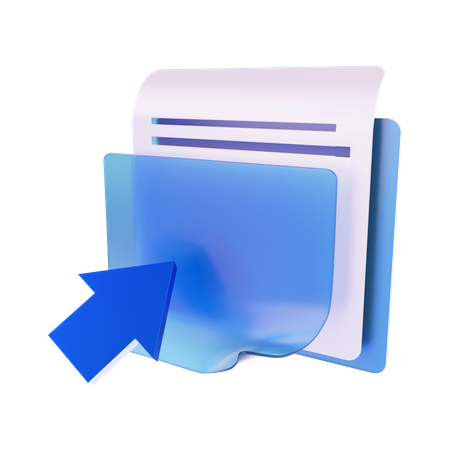 Click pointer folder  3D Icon