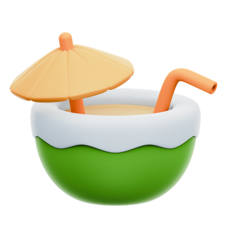 Coconut Drink  3D Icon