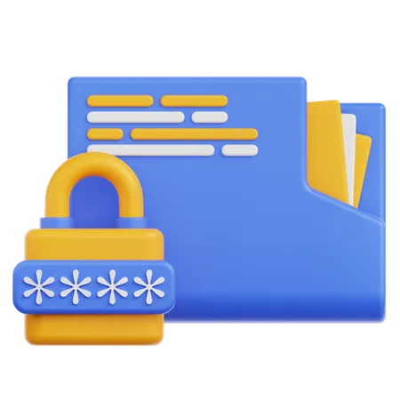데이터 보안  3D Icon