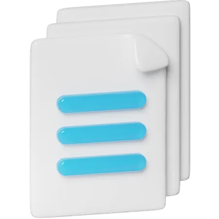 Document  3D Icon