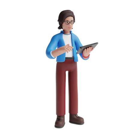 Femme d'affaires indienne  3D Illustration