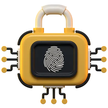 지문 보안  3D Icon