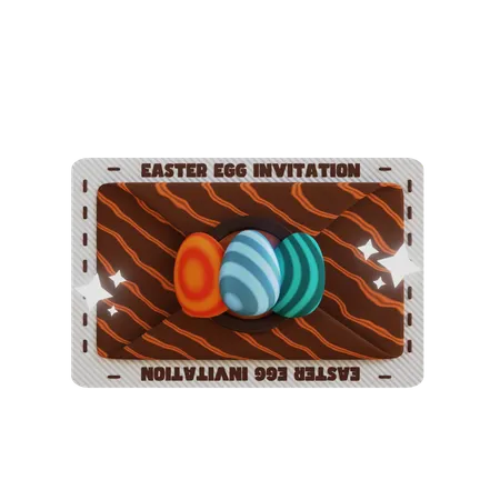 Invitation de joyeuses pâques  3D Sticker