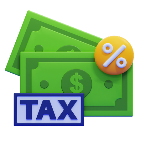 Money Tax  3D Icon