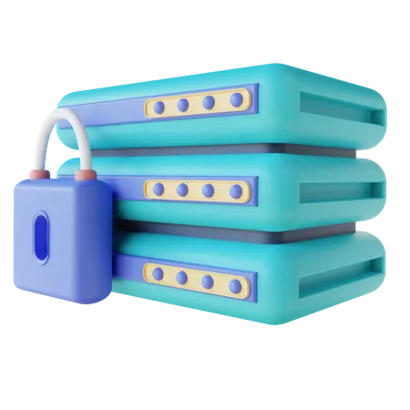 Server Security  3D Illustration