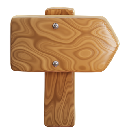 Wooden Signpost  3D Icon
