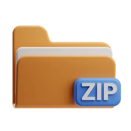 Zip Folder  3D Icon